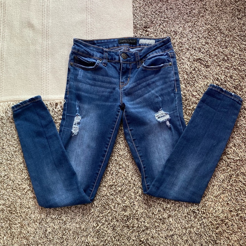 Aeropostale Low Rise Skinny Jeggings